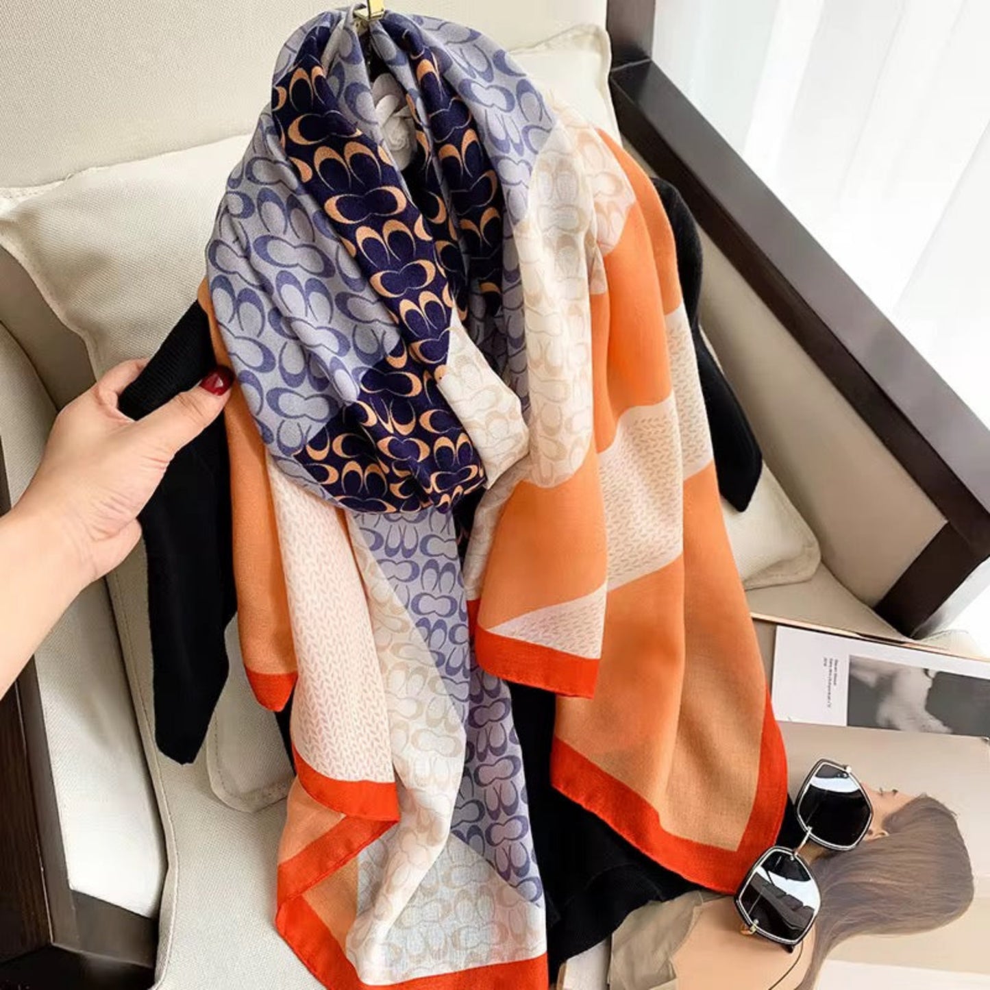 Sunset Aura Cotton Stole