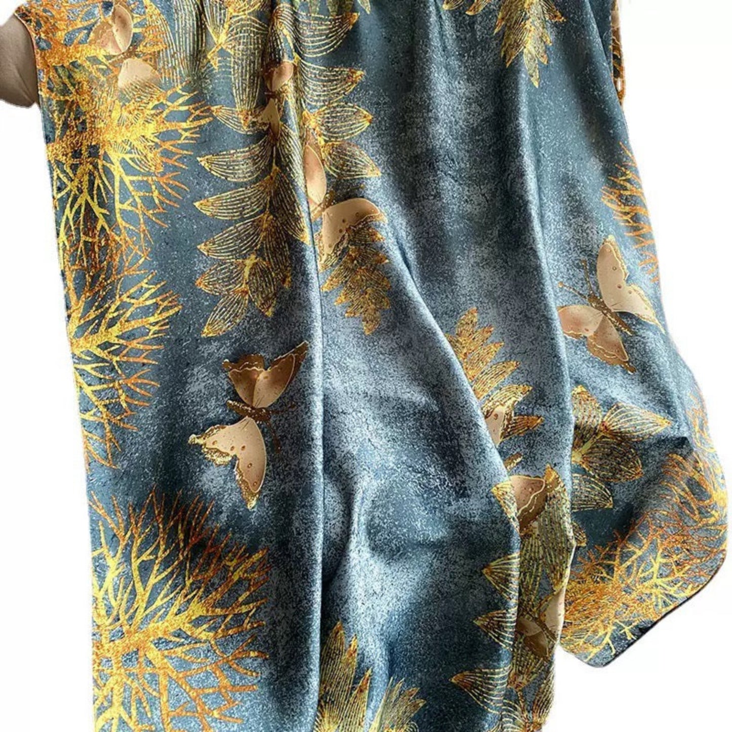 Lightweight satin silk stole for festive wear