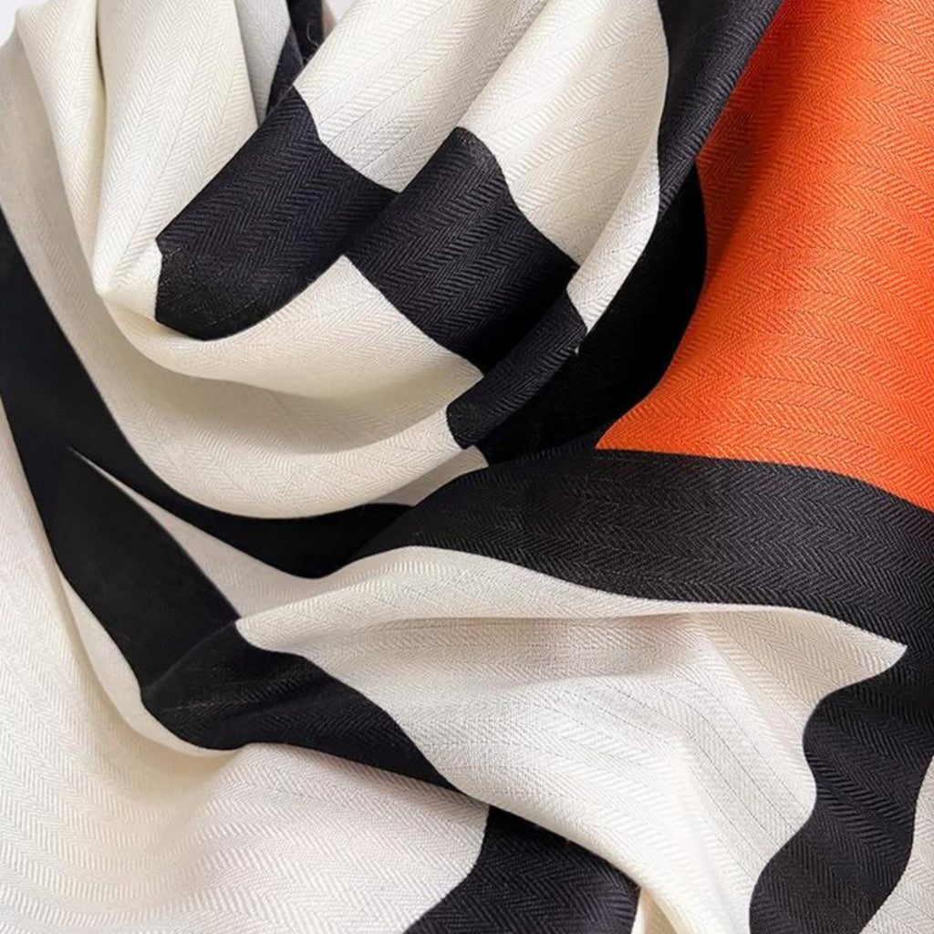 The Mondrian-Style Color Block Cotton Scarf