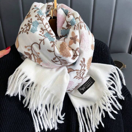 The Winter Bloom Cashmere Wrap
