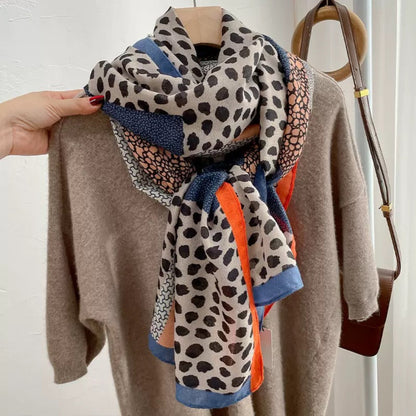 Urban mosaic abstract print cotton stole