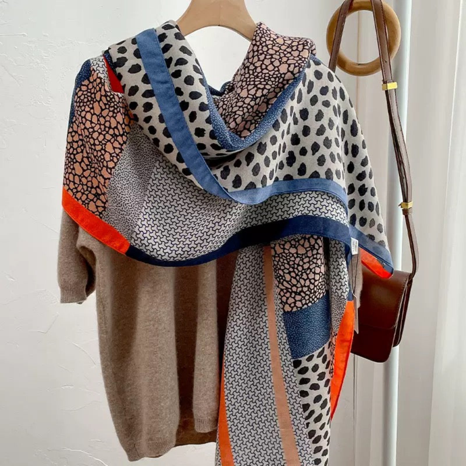 Lightweight viscose cotton stole for office wear