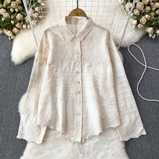 Whispered Petals Lace Shirt