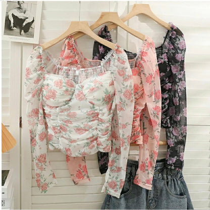 Gia Ruched Floral Top