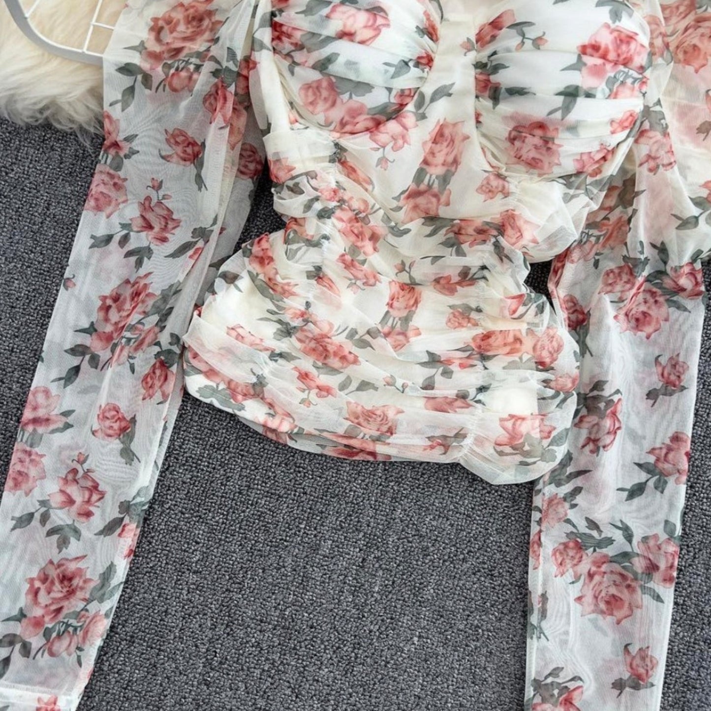 Gia Ruched Floral Top