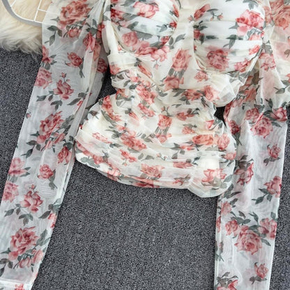 Gia Ruched Floral Top