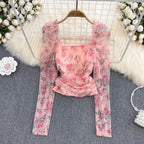 Gia Ruched Floral Top