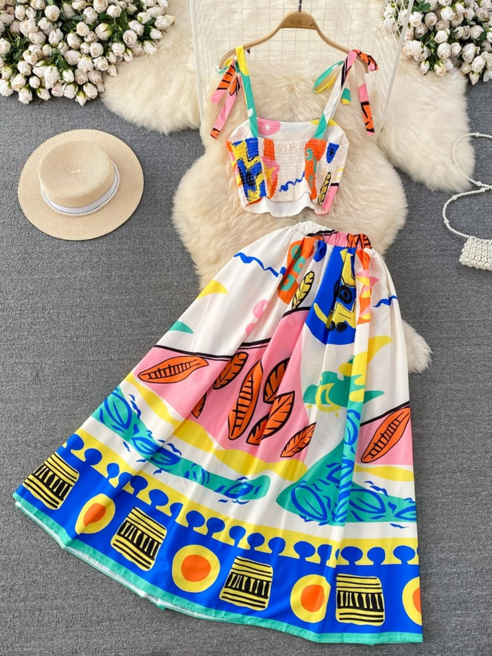 Cynthia Pleated Co Ord Set