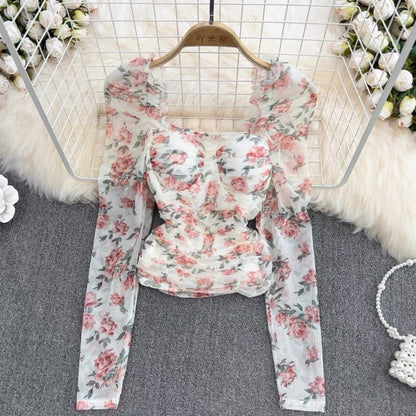 Gia Ruched Floral Top