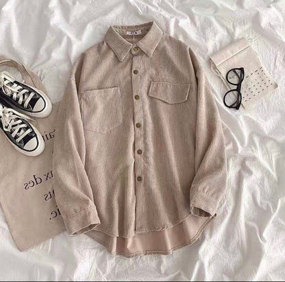 Harem Corduroy Shirt Jacket