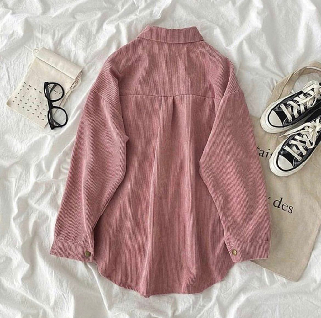 Harem Corduroy Shirt Jacket