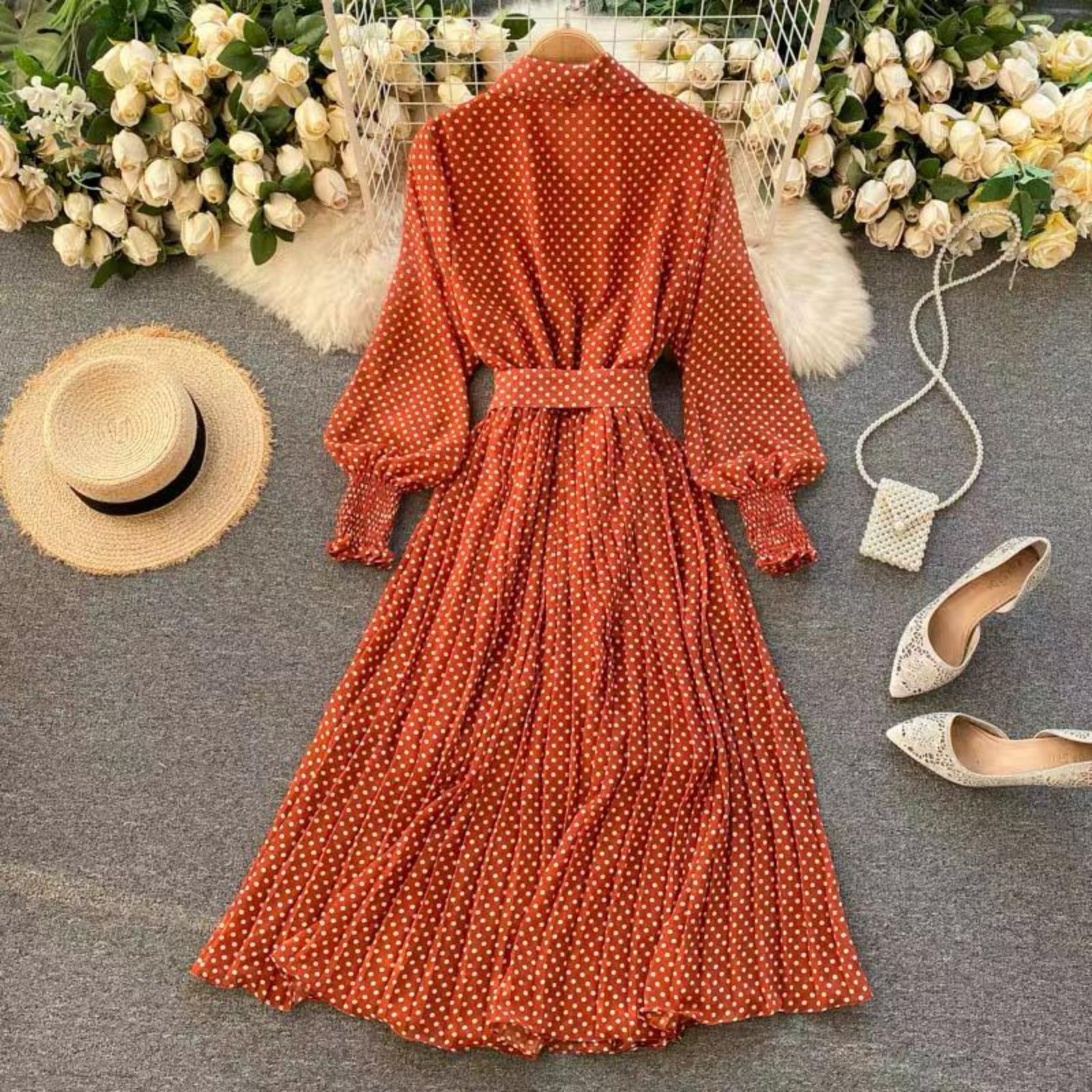 Verghese Polka Split Dress