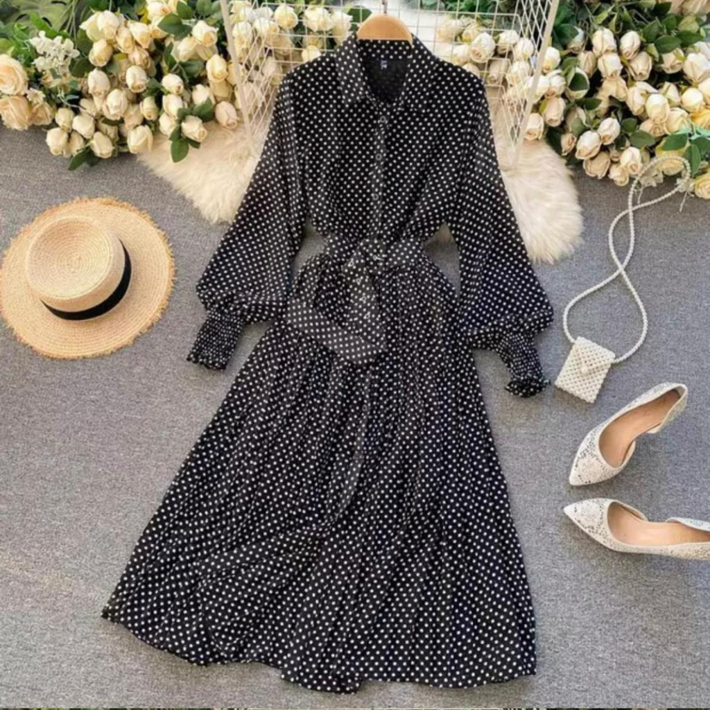 Verghese Polka Split Dress