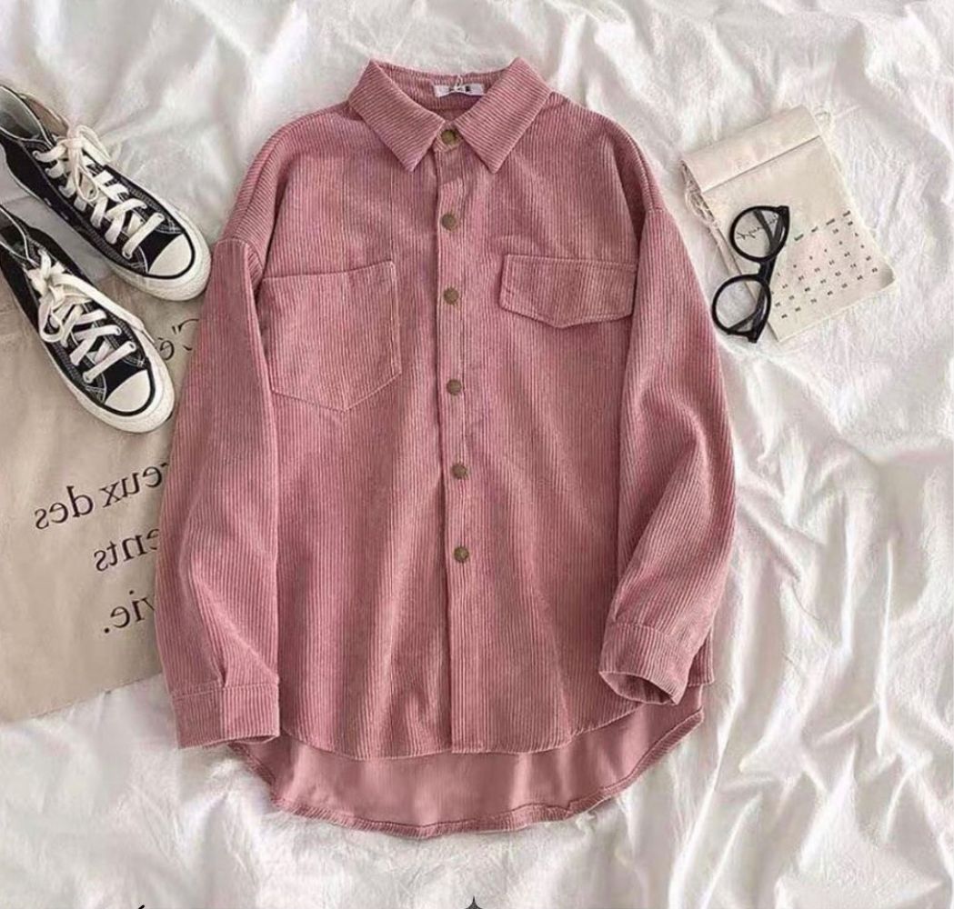 Harem Corduroy Shirt Jacket
