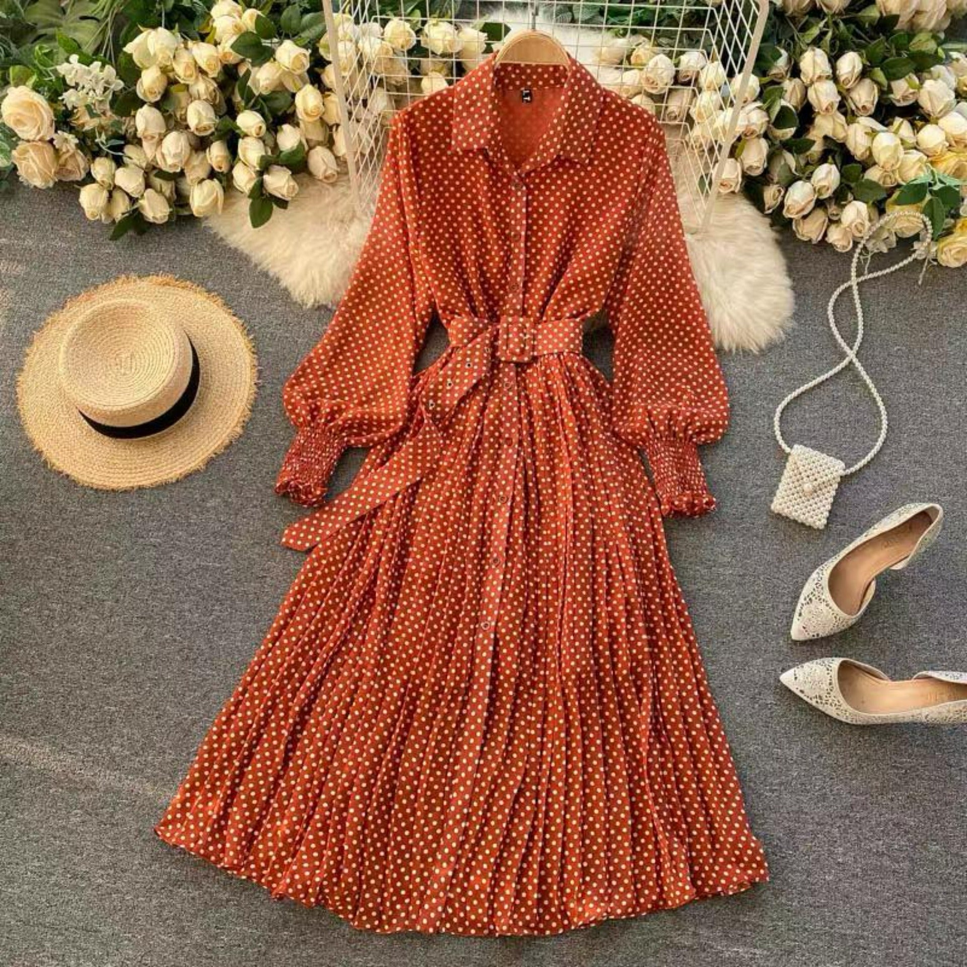 Verghese Polka Split Dress