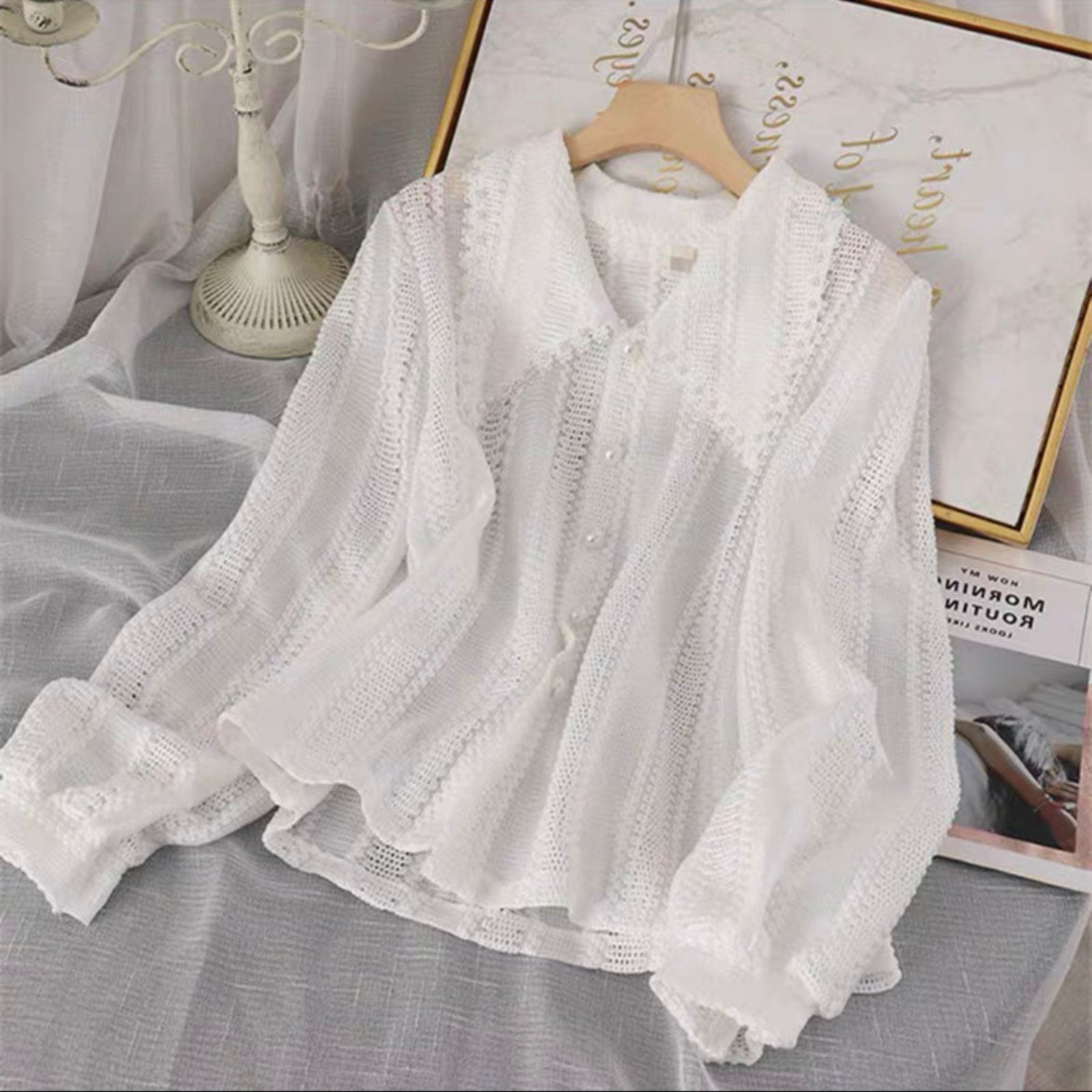 Grahim Pearled Buttoned Shirts