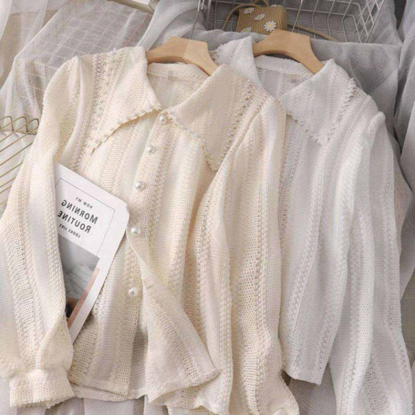 Grahim Pearled Buttoned Shirts