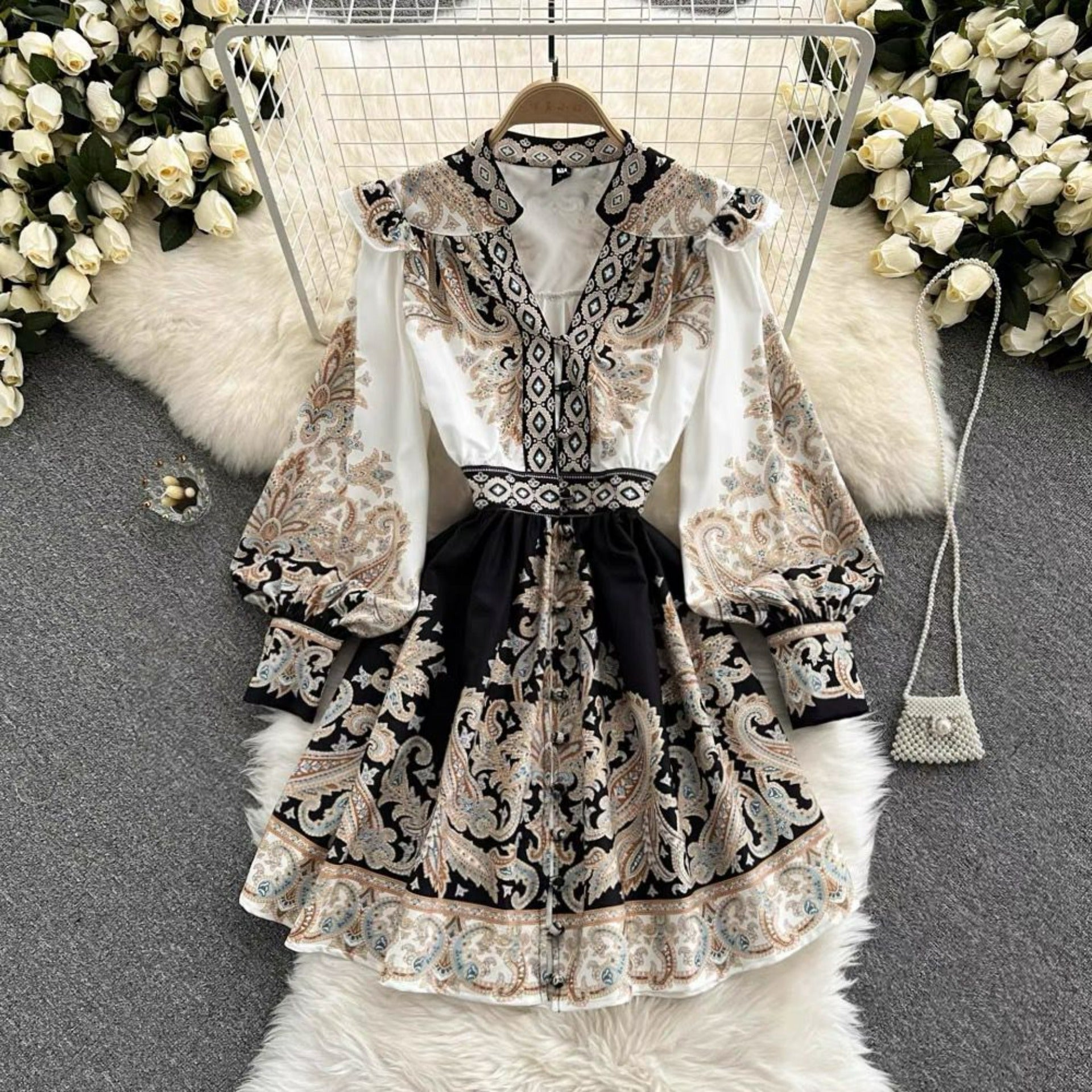 Vix Printed Skater Dress