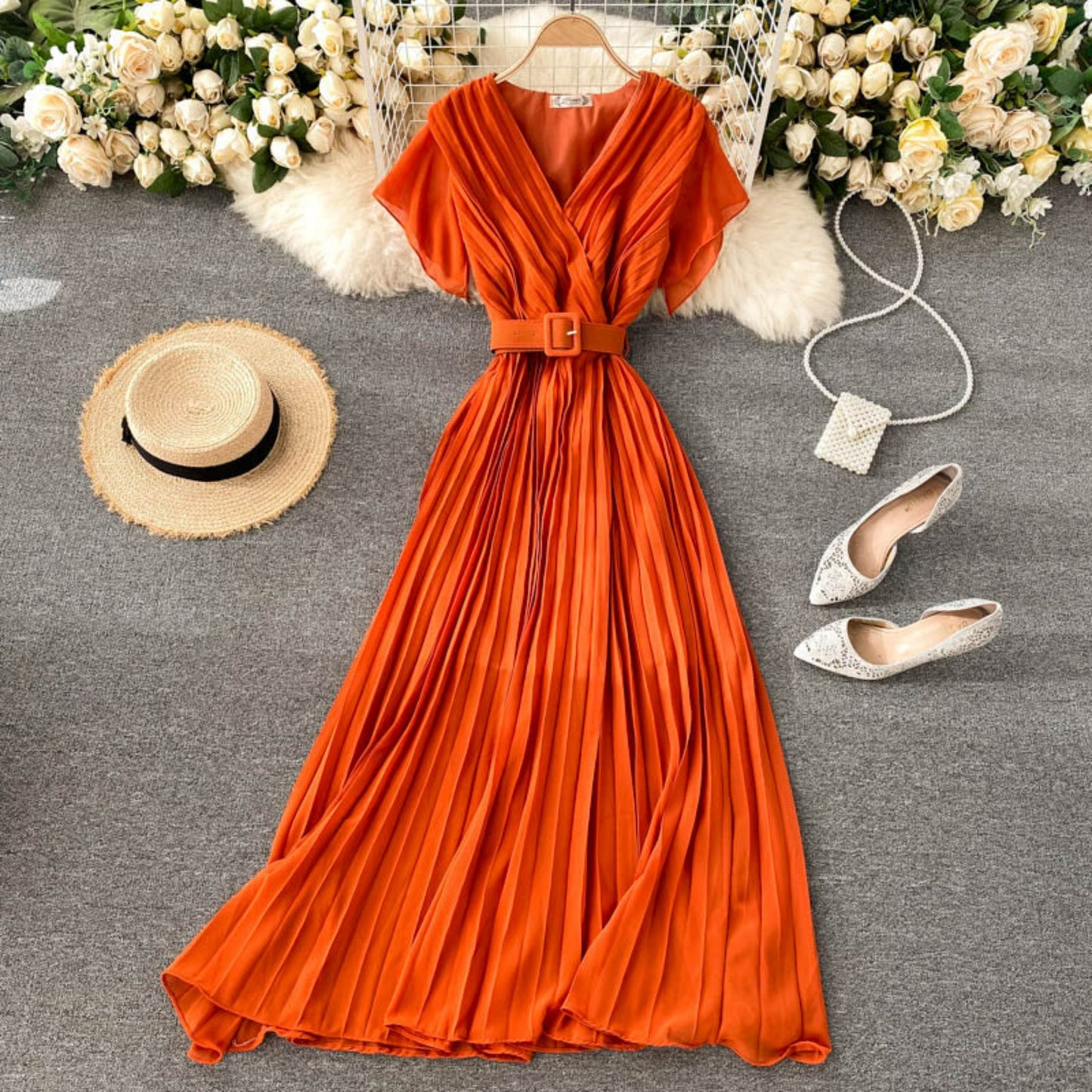 Havana Pleated Dress