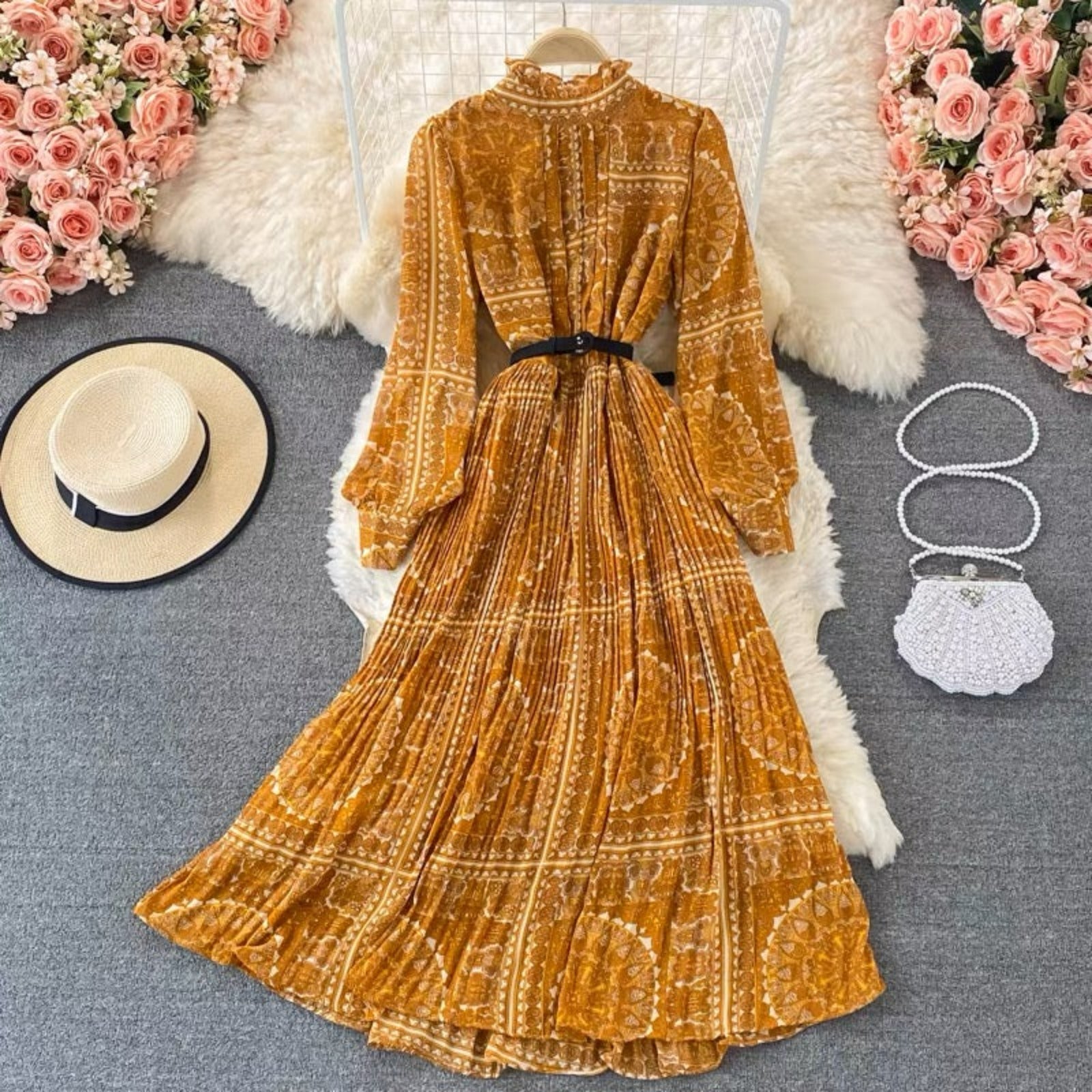 Vizcaya Pleated Dress